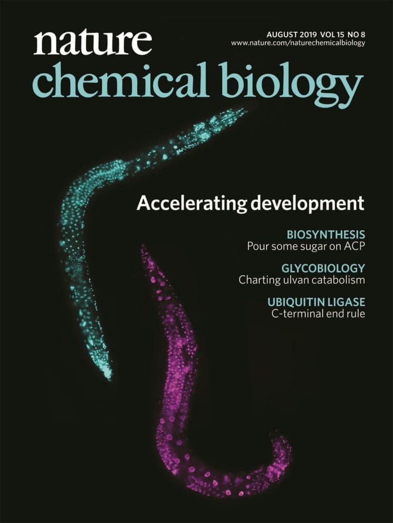 cover of the August 2019 issue of Nature Chemical Biology